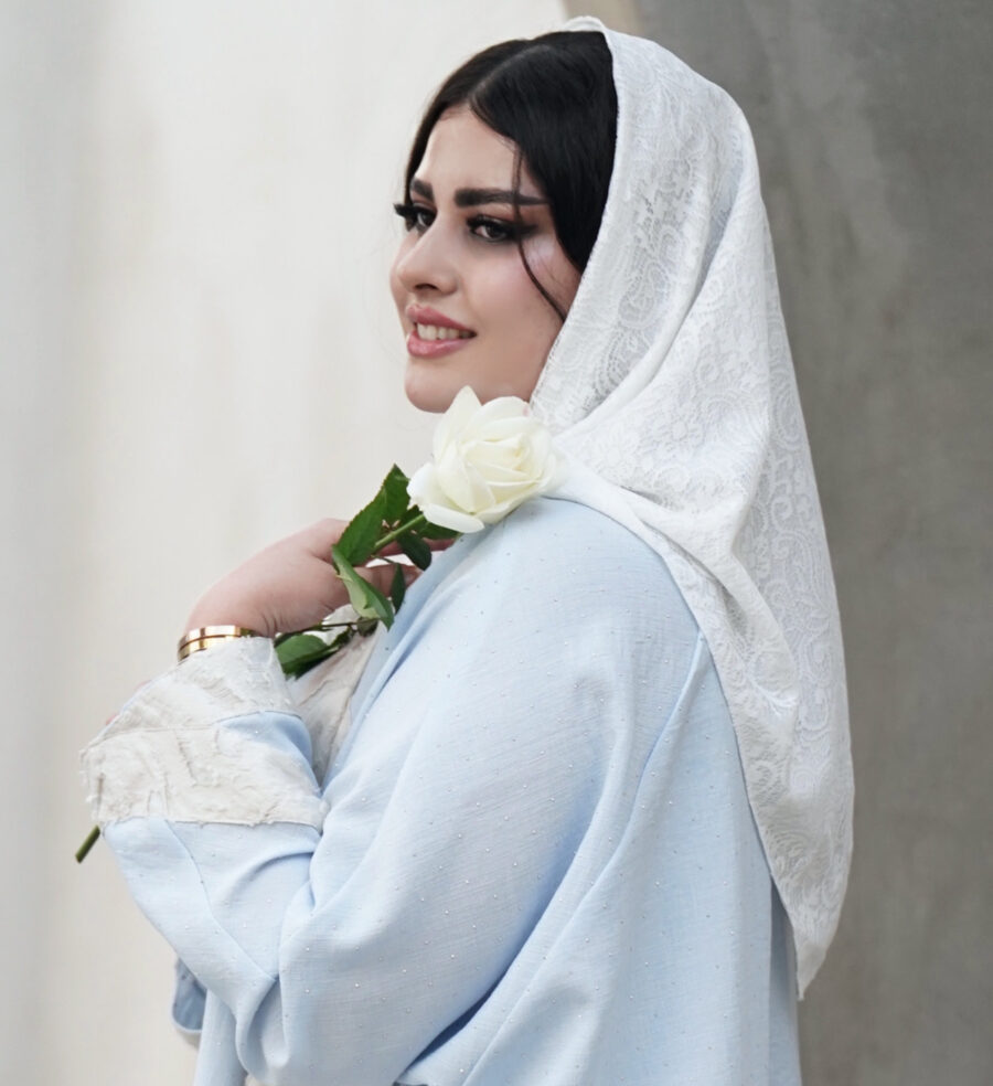 روسری دانتل فرانسوی (سفید)