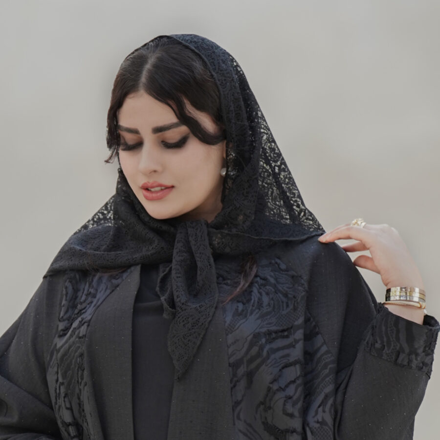 روسری دانتل فرانسوی (مشکی) - Image 2