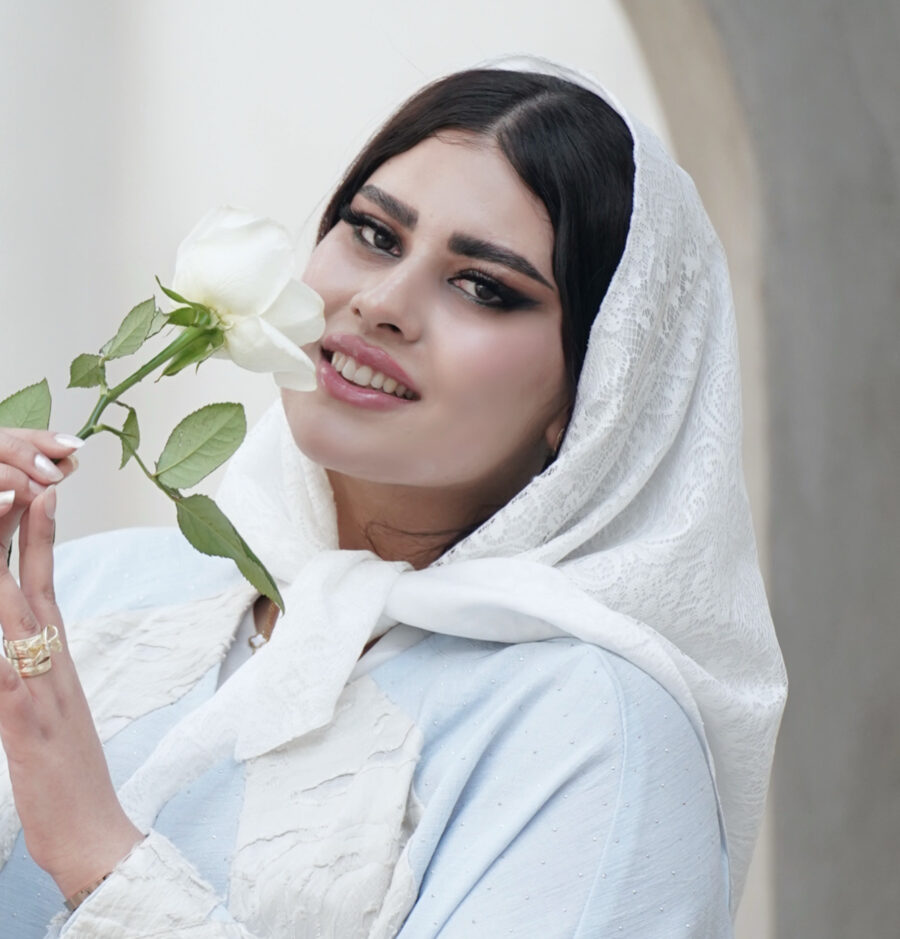 روسری دانتل فرانسوی (سفید) - Image 2
