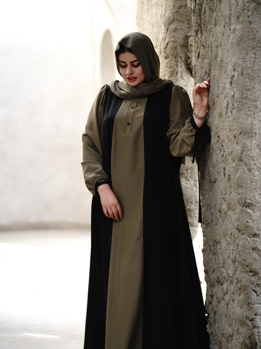 عبا ماهرخ (رنگ زیتونی) - Image 3