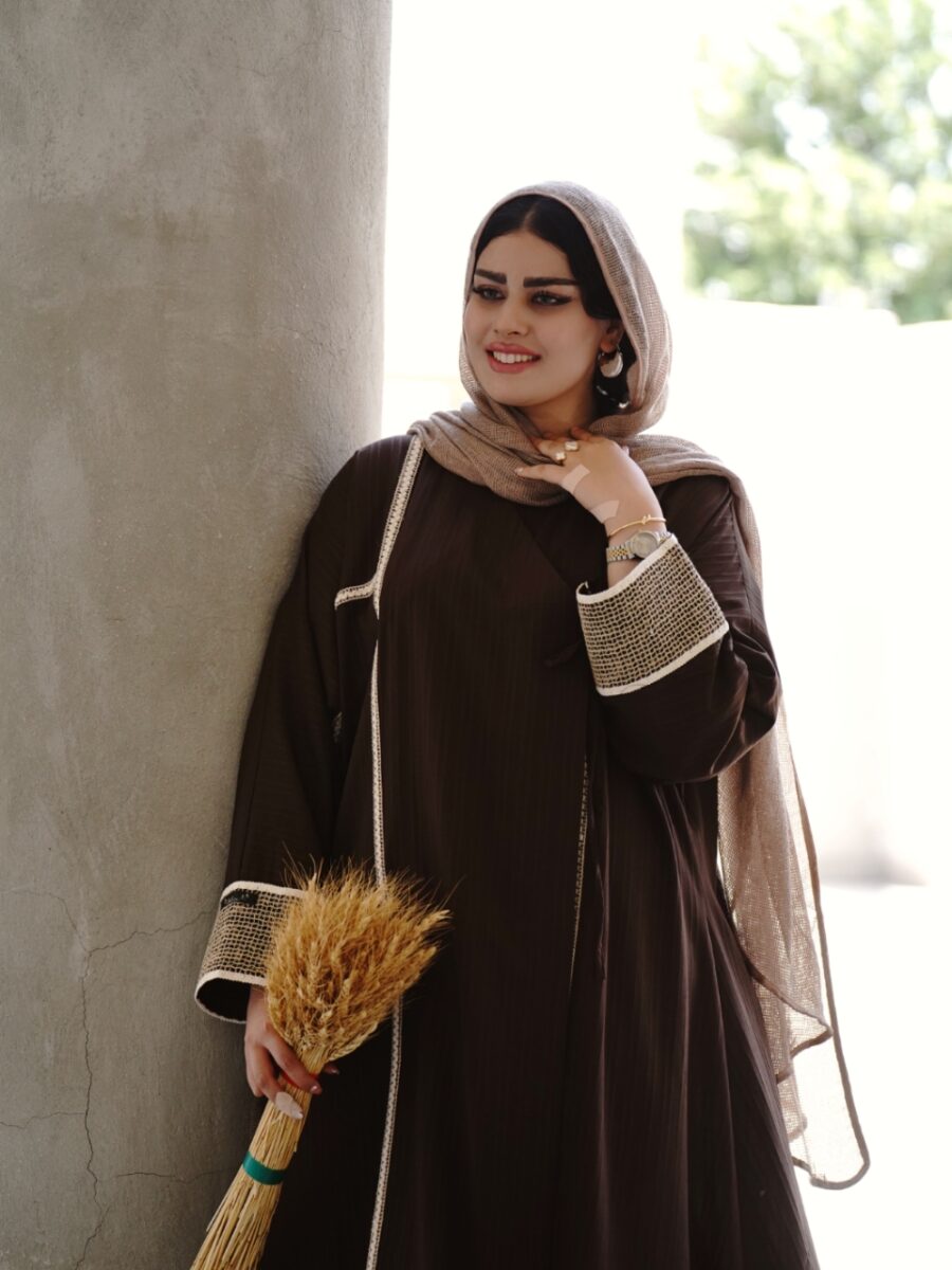 عبا کنفی کژال (رنگ قهوه ای) - Image 2