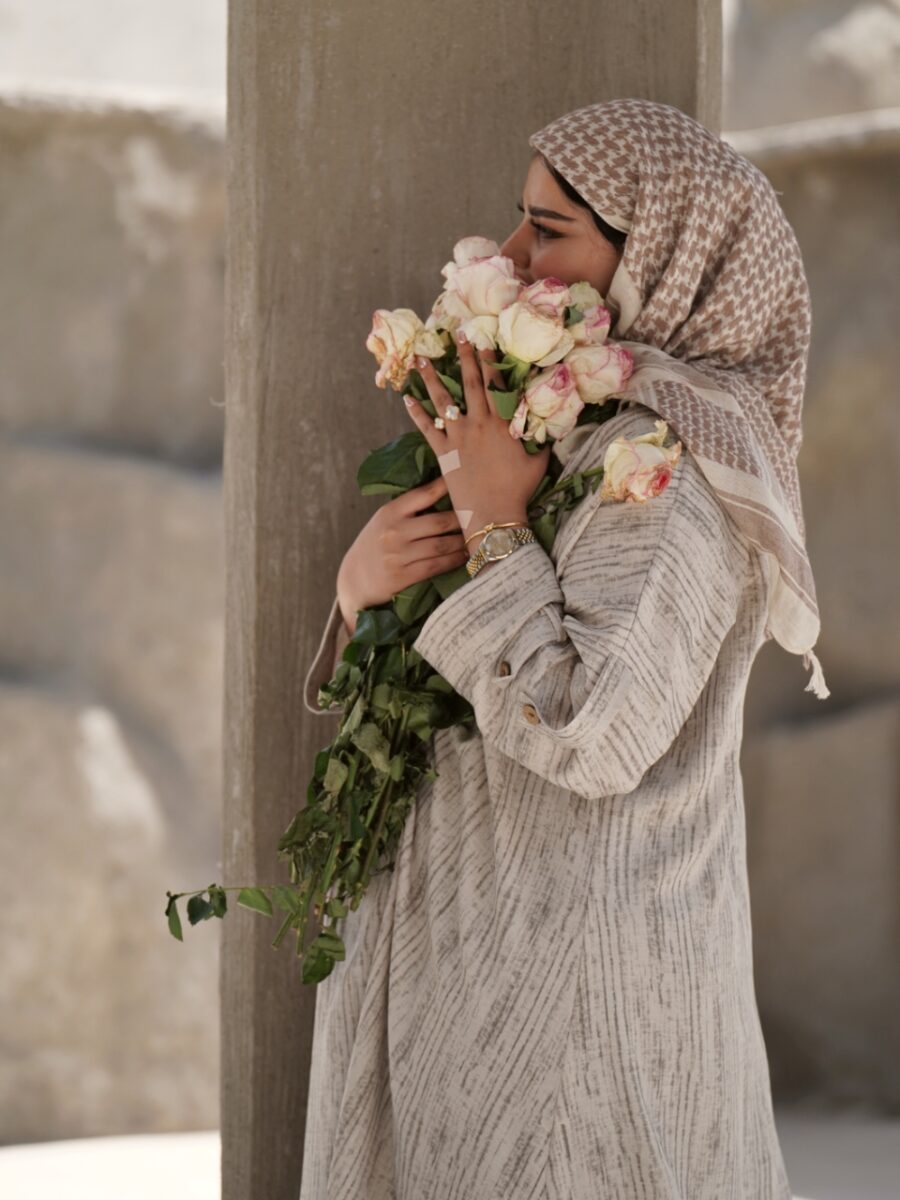 عبا پامچال (رنگ استخوانی)