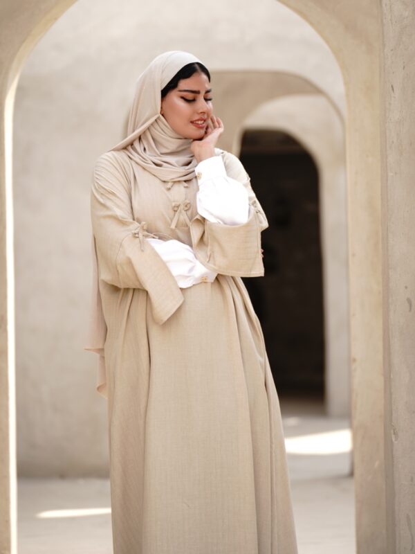 عبا تابستانه مینو (رنگ استخوانی)